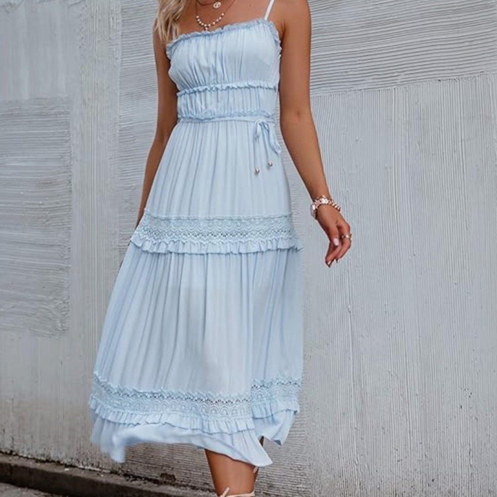 Baby blue maxi dress